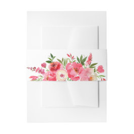 Cintas Para Invitaciones Flores rosadas acuarela