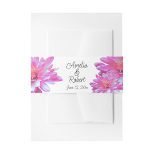 Cintas Para Invitaciones Flores rosadas rosadas de margarita