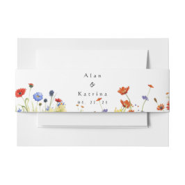 Cintas Para Invitaciones Flores Silvestres de Pradera Primaveral