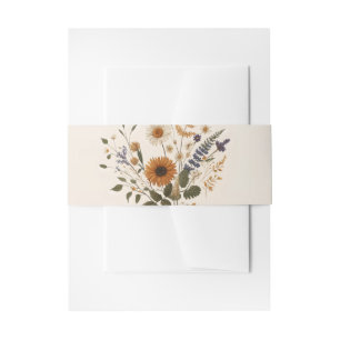 Cintas Para Invitaciones Flores Silvestres Ramo Floral Vintage Boda Bohemia