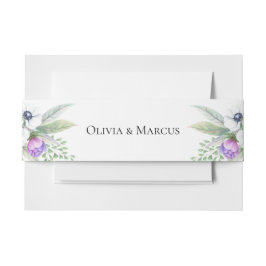Cintas Para Invitaciones Flores violetas Boda Anemone