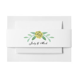 Cintas Para Invitaciones Foliage floral amarillo