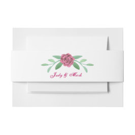 Cintas Para Invitaciones Foliage floral rosa