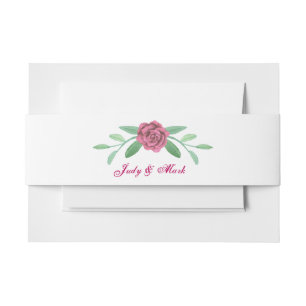 Cintas Para Invitaciones Foliage floral rosa