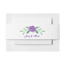 Cintas Para Invitaciones Foliage morado floral