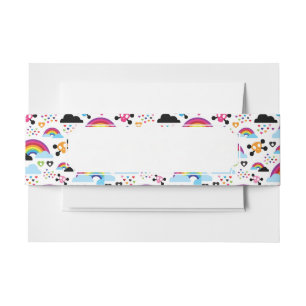 Cintas Para Invitaciones Fondo adolescente del cráneo del arco iris del em
