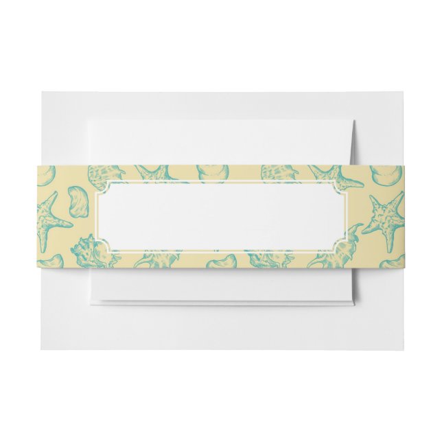 Cintas Para Invitaciones Fondo con las cáscaras. Mano dibujada (Anverso Ejemplo)