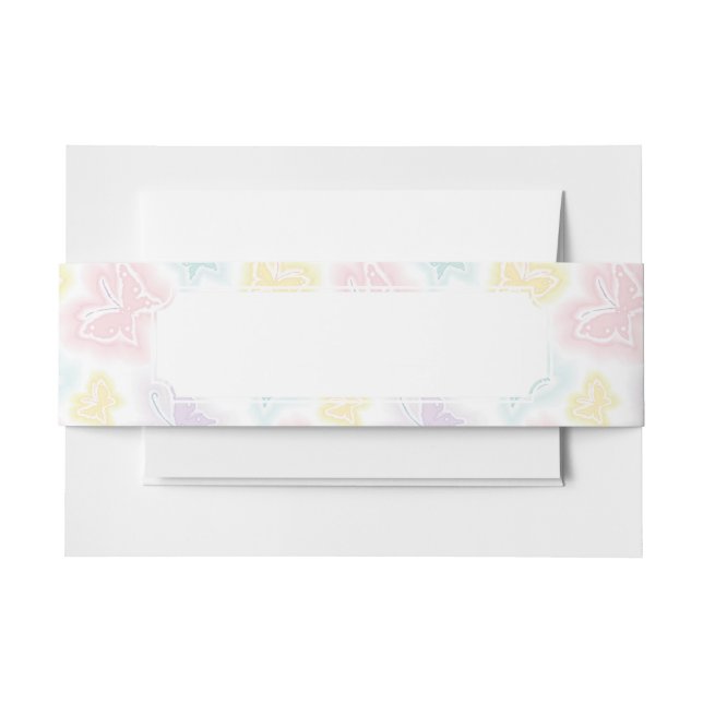 Cintas Para Invitaciones Fondo con las mariposas en acuarela (Anverso Ejemplo)