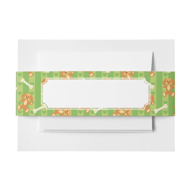 Cintas Para Invitaciones fondo con los perros y los huesos (Anverso Ejemplo)
