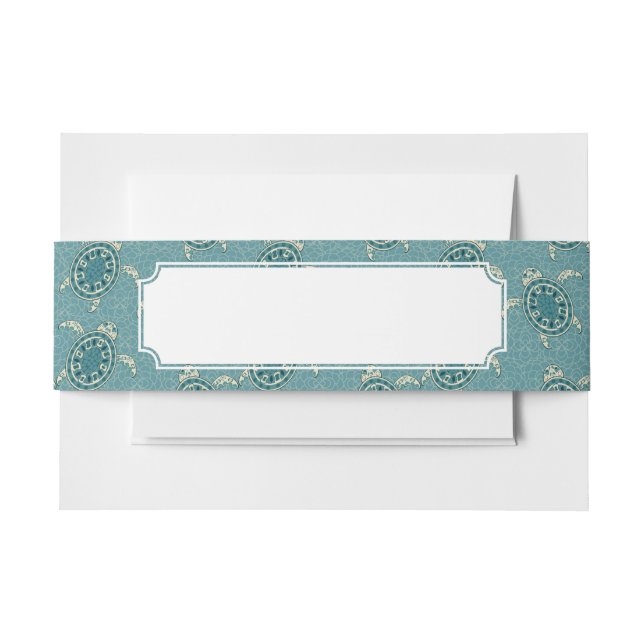 Cintas Para Invitaciones fondo de las tortugas (Anverso Ejemplo)
