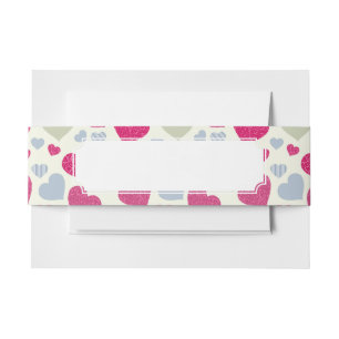 Cintas Para Invitaciones Fondo de los corazones