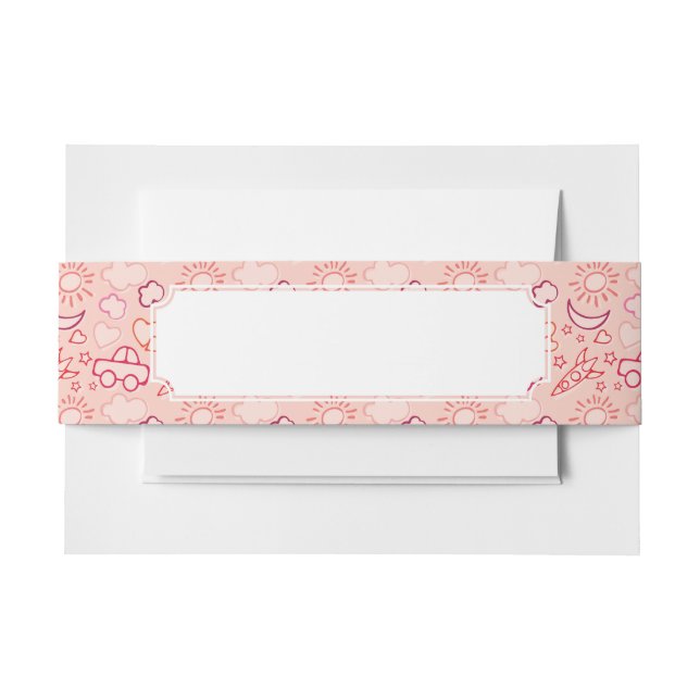 Cintas Para Invitaciones fondo del juguete (Anverso Ejemplo)
