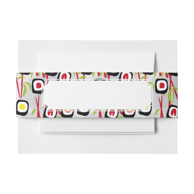 Cintas Para Invitaciones Fondo del sushi (Anverso Ejemplo)