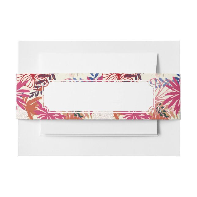 Cintas Para Invitaciones Fondo floral 3 (Anverso Ejemplo)