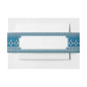Cintas Para Invitaciones Fondo hecho punto azul