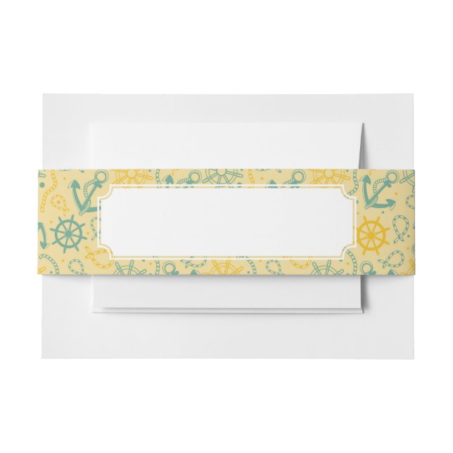 Cintas Para Invitaciones Fondo retro con el ancla, cuerdas (Anverso Ejemplo)