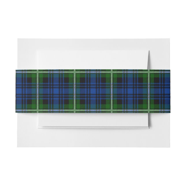 Cintas Para Invitaciones Forbes Scottish Tartan Belly Band (Anverso Ejemplo)