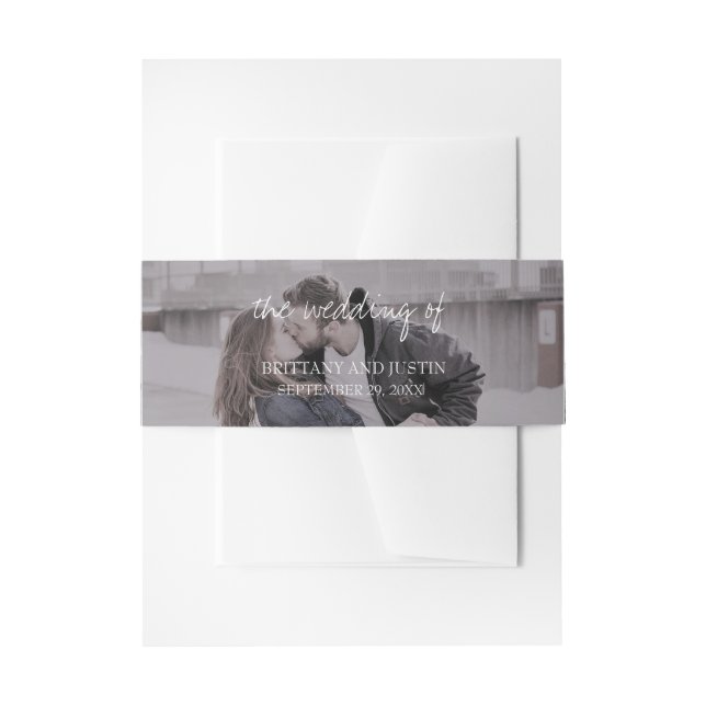 Cintas Para Invitaciones Fotografía de tipografía blanca simple de Bretaña (Anverso Ejemplo)