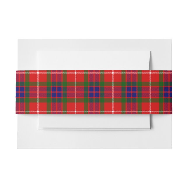 Cintas Para Invitaciones Fraser Scottish Tartan Belly Band (Anverso Ejemplo)
