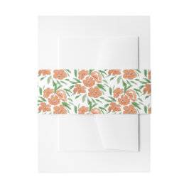 Cintas Para Invitaciones Fresco Patrón Floral Vibrante de Acuarela