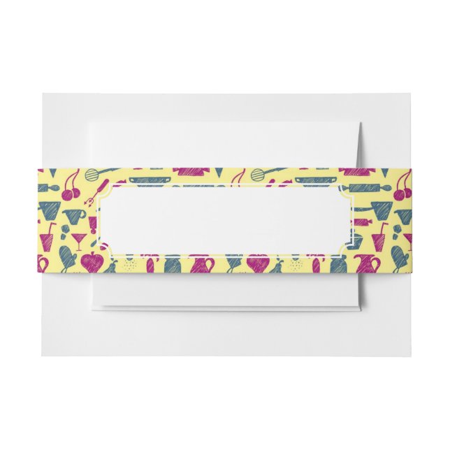 Cintas Para Invitaciones Fuentes de la cocina (Anverso Ejemplo)