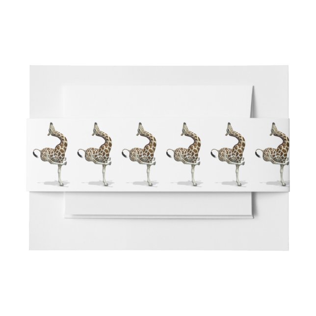 Cintas Para Invitaciones Funny Sporty Giraffe (Anverso Ejemplo)