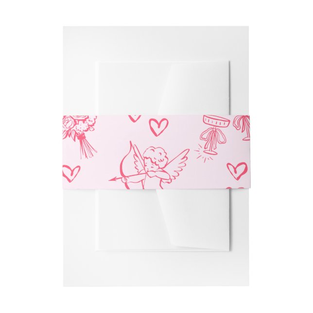 Cintas Para Invitaciones Galentine’s Day Valentine Girly Invitation (Anverso Ejemplo)
