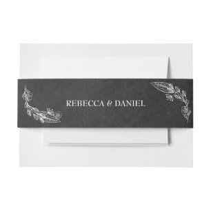 Cintas Para Invitaciones Garland floral dibujado a mano en Chalkboard