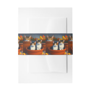 Cintas Para Invitaciones Gatitos De Tabby En Pintura De Aceite De Pota,