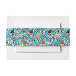 Cintas Para Invitaciones Gato en el gorra