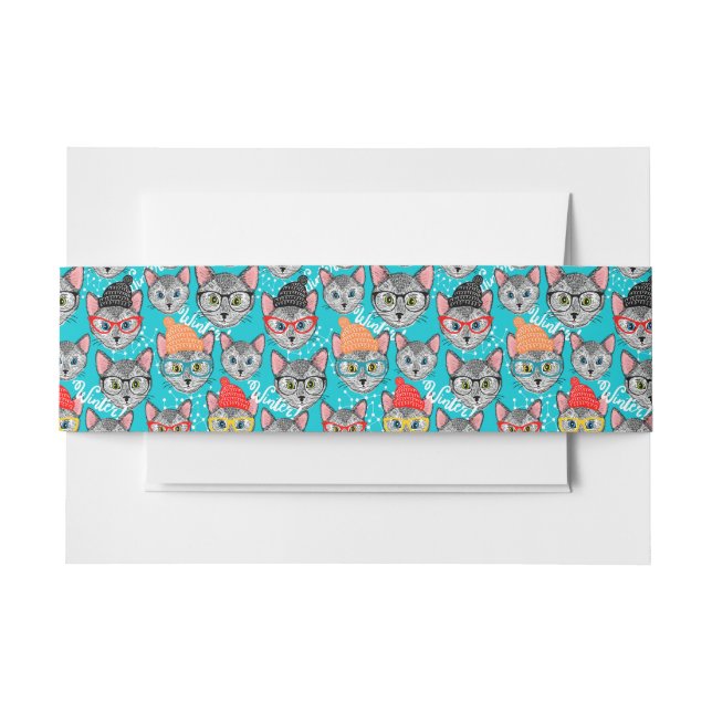 Cintas Para Invitaciones Gato en el gorra (Anverso Ejemplo)