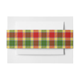 Cintas Para Invitaciones Gibson Scottish Tartan Belly Band