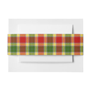 Cintas Para Invitaciones Gibson Scottish Tartan Belly Band