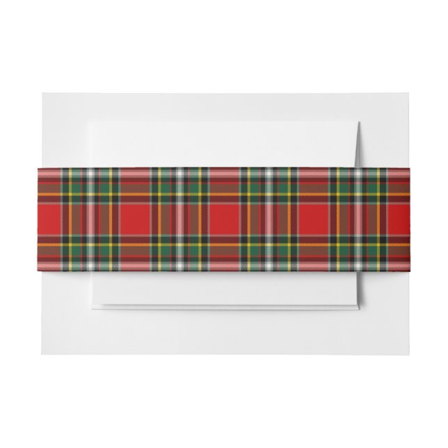 Cintas Para Invitaciones Gillispie Scottish Tartan Belly Band (Anverso Ejemplo)