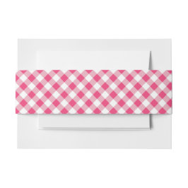 Cintas Para Invitaciones Gingham Red White