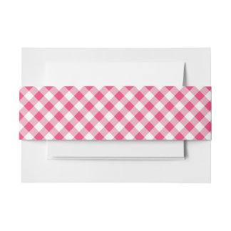 Cintas Para Invitaciones Gingham Red White