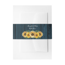 Cintas Para Invitaciones Girasol azul ruso