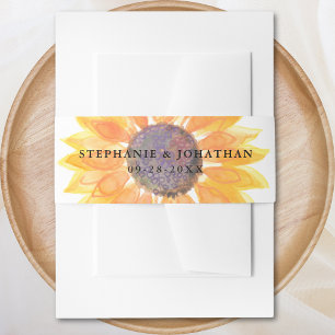 Cintas Para Invitaciones Girasol ruso moderno