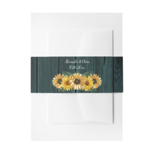 Cintas Para Invitaciones Girasol Verde azulado ruso