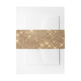 Cintas Para Invitaciones Glam Golden Sparkly Purpurinoso Boda de Tulle Fran