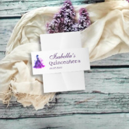 Cintas Para Invitaciones Glam Quince gótico