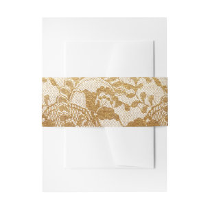 Cintas Para Invitaciones Gold Lace
