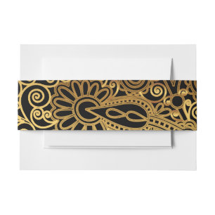 Cintas Para Invitaciones GOLDEN Bat Mitzvah Belly Wrand