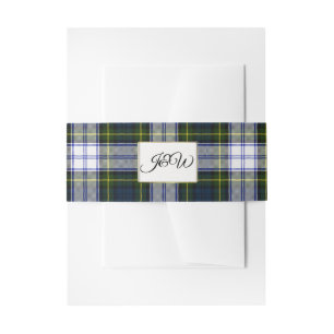 Cintas Para Invitaciones Gordon Dress Tartan Boda Belly Band