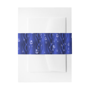 Cintas Para Invitaciones Gotas de lluvia azul Metalizado