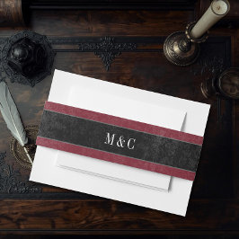 Cintas Para Invitaciones Gothic Black Raven Wine Darkly Ever After Wedding