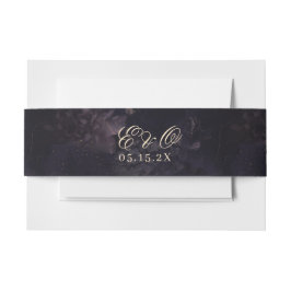 Cintas Para Invitaciones Gótico Purple Elegant Floral Boho Boda