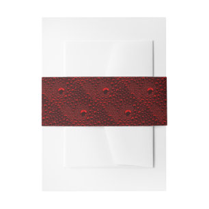 Cintas Para Invitaciones Gotitas de Agua sobre Metal Carmesí