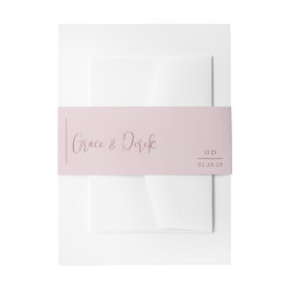 Cintas Para Invitaciones Grace Muted Pink Modern Boda