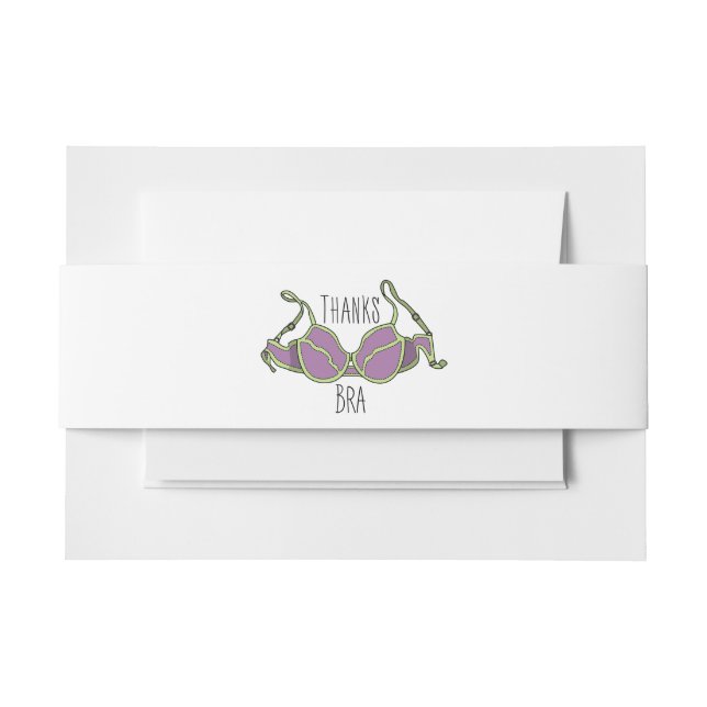 Cintas Para Invitaciones Gracias Bra (Anverso Ejemplo)